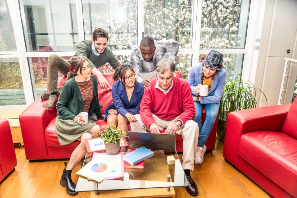 Equipe sendo liderada